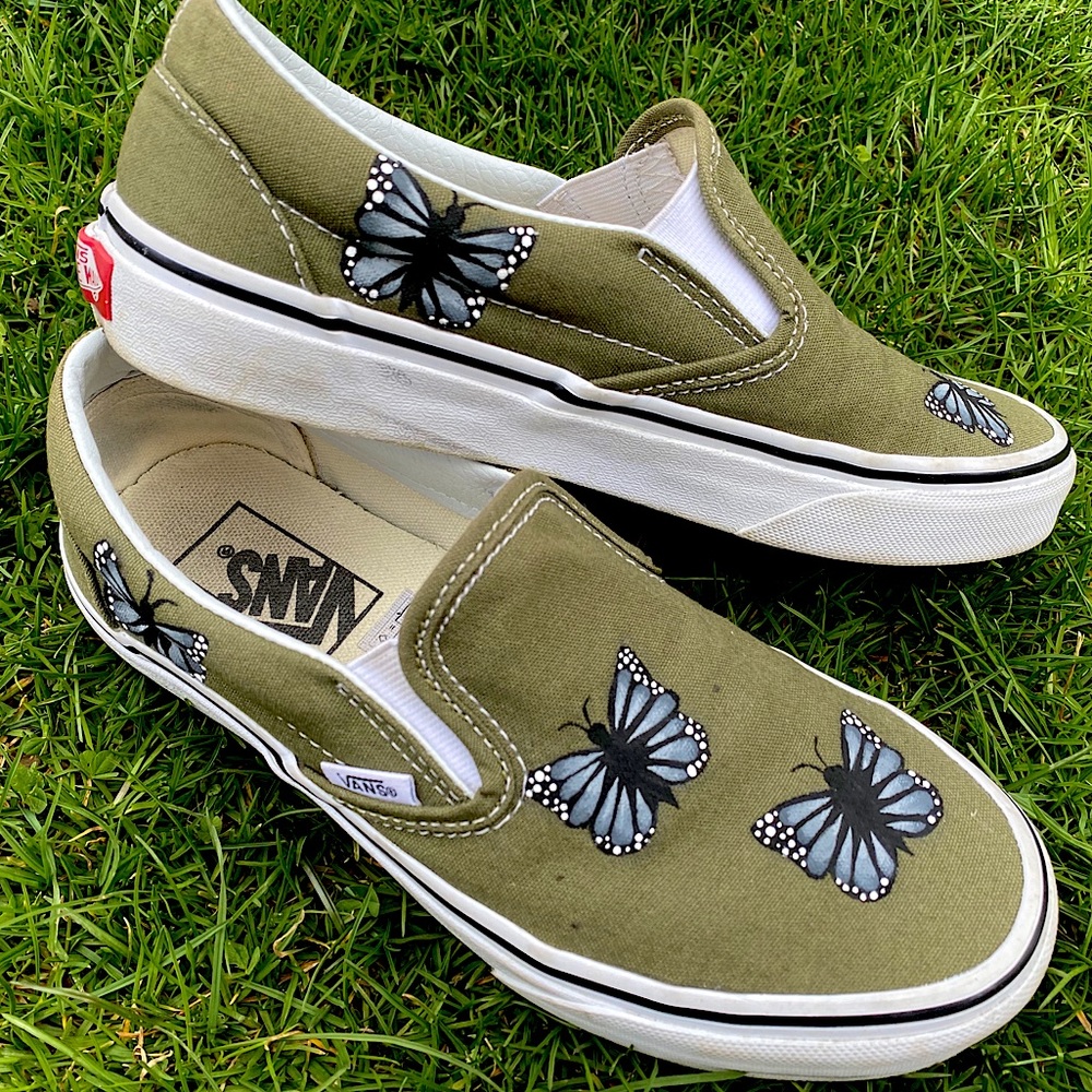 Custom Painted Butterfly Vans